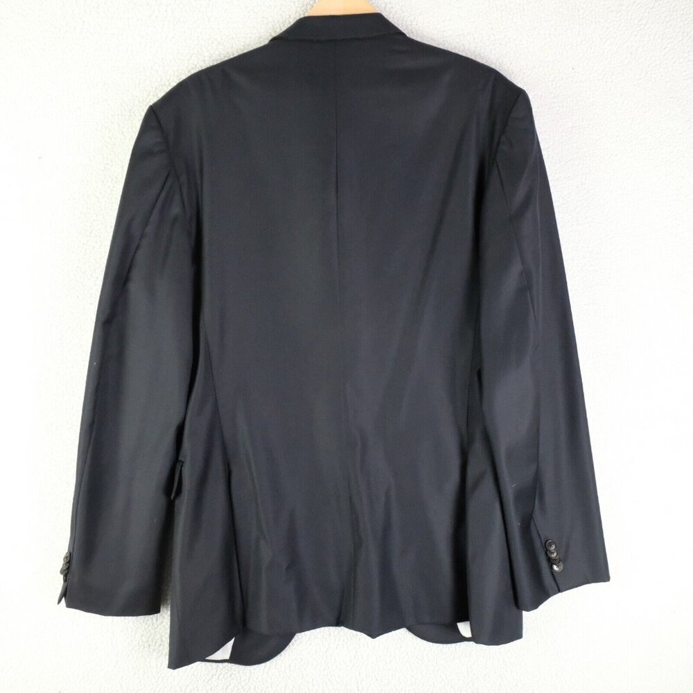 Indochino Blazer Mens 42L Tall Black Two Button Double Vented Lightweight